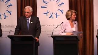 Watch EAM at the Press conference of the Indian Ocean Rim Association - 13th Council of Ministers' Meeting Video