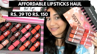 Watch Best Affordable Lipstick Haul Rs. 40, Rs. 100 to Rs. 150 | CuffsnLashes.com Haul | Nidhi Katiyar Video