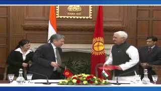 Watch Edited-Official Visit of the Foreign Minister of the Kyrgyz Republic to India-Signing of Agreements Video