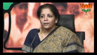 Watch BJP Press: Congress misusing CBI on Dara Singh murder Case: Smt. Nirmala Sitharaman: 07.04.2012 Video