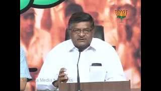 Watch BJP Press: Chief Ministers meeting on NCTC: Sh. Ravi Shankar Prasad: 06.05.2012 Video
