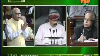 Watch Bill for consideration and passing:Finance Bill,2012: Sh. L. K. Advani: 05.08.2012:LQ Video