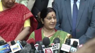 Watch External Affairs Minister's first media interaction after assuming office Video