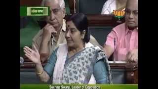 Watch Crops destroy from natural disaster: Smt. Sushma Swaraj: 16.05.2012 Video