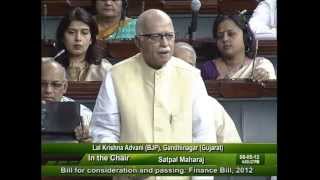 Watch Finance Bill, 2012: Sh. Lal Krishna Advani: 08.05.2012 Video