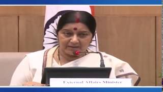 Watch Edited:First Media Briefing By External Affairs Minister (September 08, 2014) Video