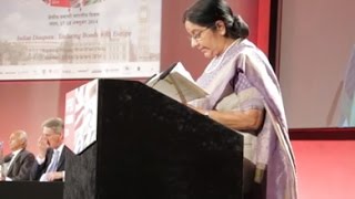 Watch Inaugural speech by External Affairs Minister at the RPBD in London Video