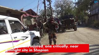 Watch Four civilians injured, one critically, near gunfight site in Shopian Video