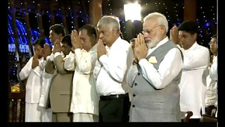 Watch PM Shri Narendra Modi visits to Gangaramaya Buddhist Temple in Colombo, Sri Lanka Video