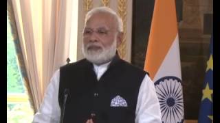 Watch PM Modi's speech at Joint Press Statements with President Emmanuel Macron of France : 03.06.2017 Video