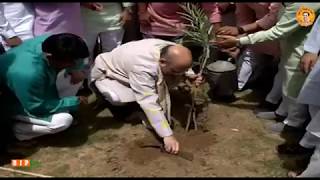 Watch Shri Amit Shah planting a tree on the occasion of World Environment Day in BJP Headquarter. Video