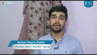 Watch Meet Akshat Chopra shares how Mudra Yojana helped him achieve his goal Video