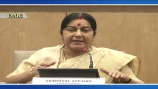 Watch External Affair Minister Sushma Swaraj holds press conference on completion of 2 yrs of Modi govt. Video