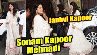 Watch Janhvi Kapoor Arrives At Sonam Kapoor's Mehndi Ceremony Video