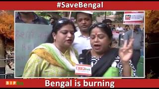 Watch Citizens protest the sectarian violence against Hindus in Bengal on the streets of Delhi #SaveBengal Video