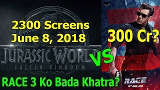 Watch Race 3 Vs Jurassic Park Fallen Kingdom Clash I Will Salman Film Cross 300 Cr? Video