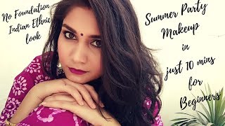 Watch No Foundation Summer Sweat Proof Wedding Guest Makeup| Makeup for Beginners Step by Step in Hindi Video
