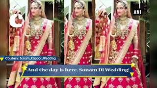 Watch Bride Sonam looks bright in red on her D-day Video