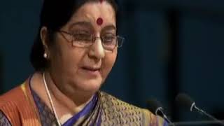 Watch [Hindi] - EAM Sushma Swaraj's address to the United Nations General Assembly : 23.09.2017 Video