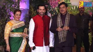 Watch Satrugan Sinha & Family At Sonam Kapoor GRAND Wedding Reception Party Video