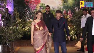 Watch Kangna Ranaut, Vidhu Vinod Chopra & Rajkumar Hirani At Sonam Kapoor Wedding Reception Video