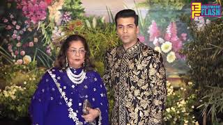Watch Karan Johar With Mother Hiru Johar At Sonam Kapoor GRAND Reception Party Video