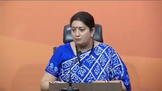 Watch Press Conference by Smt. Smriti Irani at BJP Central Office, New Delhi : 18.10.2017 Video