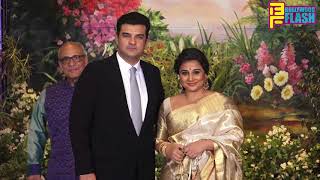 Watch Vidya Balan With Husband Siddharth Roy Kapoor At Sonam Kapoor Reception Party Video