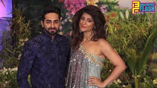 Watch Ayushman Khurrana With Wife At Sonam Kapoor Reception Party Video