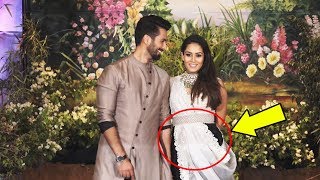 Watch Shahid Kapoor With Pregnant Wife Mira At Sonam Kapoor's Wedding Reception Video