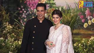 Watch Akshay Kumar With Wife Twinkle Khanna At Sonam Kapoor Reception Party Video