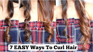 Watch 7 DIFFERENT Ways To Curl YOUR Hair With Straightener/ Flat Iron- EASY Curls For Medium To Long Hair Video