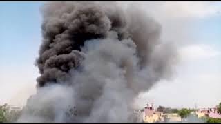 Watch Ghaziabad: Fire broke out in slum area of Indirapuram's Kanawani Video