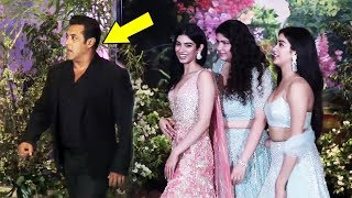 Watch Salman Khan STEALS Limelight From Janhvi Kapoor At Sonam's Wedding Party Video