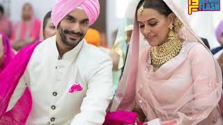 Watch Neha Dhupia - Angad Bedi Marriage Pictures Goes Viral Video