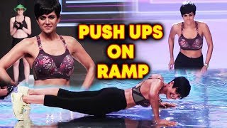 Watch Mandira Bedi Doing Push Ups On Ramp | Triumph India Fashion Show 2018 Video