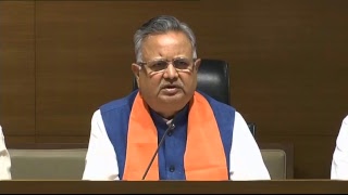 Watch Press Conference by CM Dr. Raman Singh at 6A Deendayal Upadhyay Marg New Delhi Video
