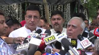 Watch Kapil Sibal and Randeep Singh Surjewala addresses media after meeting with EC Video