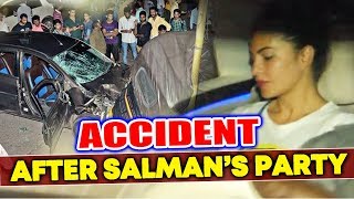 Watch Jacqueline Meets With An ACCIDENT After Salman Khan's Race 3 PARTY Video