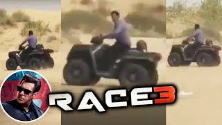 Watch Salman khan Driving QUADBIKE In The Sands Of Jaisalmer | Race 3 Shooting Video