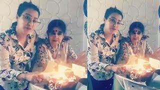 Watch Shilpa Shinde CUTS CAKE With Mother | Mother's Day Celebration Video