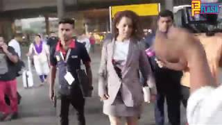Watch Kangna Ranaut Spotted At International Airport  While Returning From Cannes 2018 Video