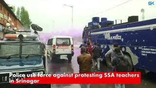 Watch Police use force against protesting SSA teachers in Srinagar Video