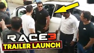 Watch Salman Khan MACHO ENTRY With Bodyguard At RACE 3 TRAILER LAUNCH Video