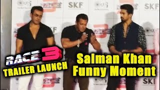Watch Car Ke Chote Chote Tukde Ho Gaye | Salman Khan Funny Moment | Race 3 Trailer Launch Video