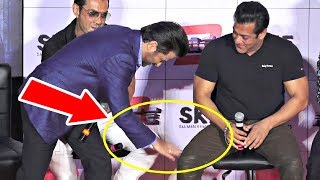 Watch Anil Kapoor TOUCHES Salman Khan's FEET AT RACE 3 Trailer Launch Video