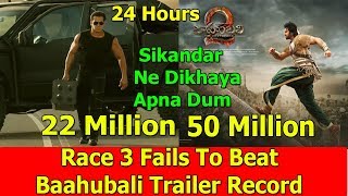 Watch RACE 3 Trailer Misses Baahubali 2 Record By A Milestone In 24 Hours Video