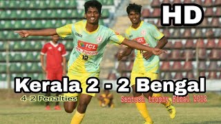 Watch Bengal vs Kerala 2-2 (4-2) || Santosh Trophy Final 2018 Goals & Highlights || Full HD Video