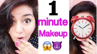 Watch 1 Minute Makeup Challenge | No Foundation Everyday Makeup | JSuper Kaur Video