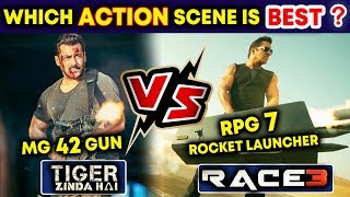 Watch Tiger Zinda Hai 'MG 42 GUN' Vs Race 3 'RPG 7 Rocket Launcher' | Which Is The BEST SCENE? Video